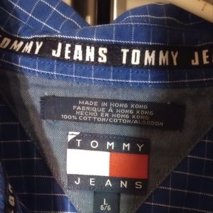 Tommy Hilfiger Long Sleeve Button Down Size L Blue